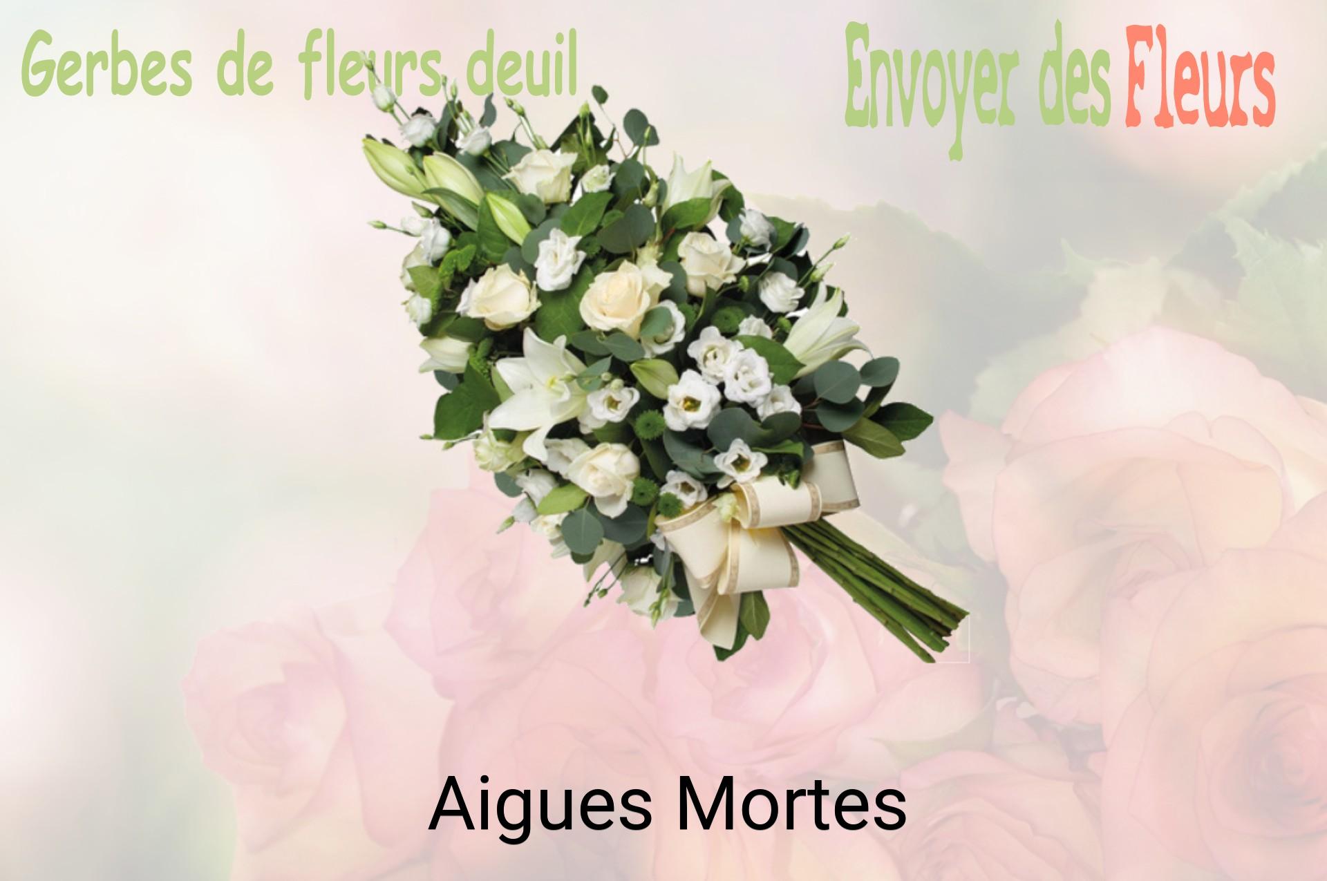 Gerbe de fleurs de deuil livrée à Aigues-Mortes